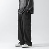 Men Cargo Pants Black Spring Loose Trendy Casual Pants Sports Trousers