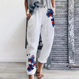 Women Bohemian Pants Women's Spring and Summer Cotton and Linen Trousers