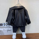 Toddler Boys Jackets Boy's Leather Jacket Coat