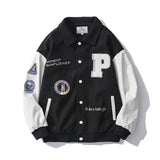 All Star Varsity Jacket Baseball Jacket Men's Loose Lapels Chapter Embroidery Patch