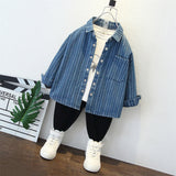 Toddler Boys Sweater Boys Soft Denim Shirt Kids' Overcoat