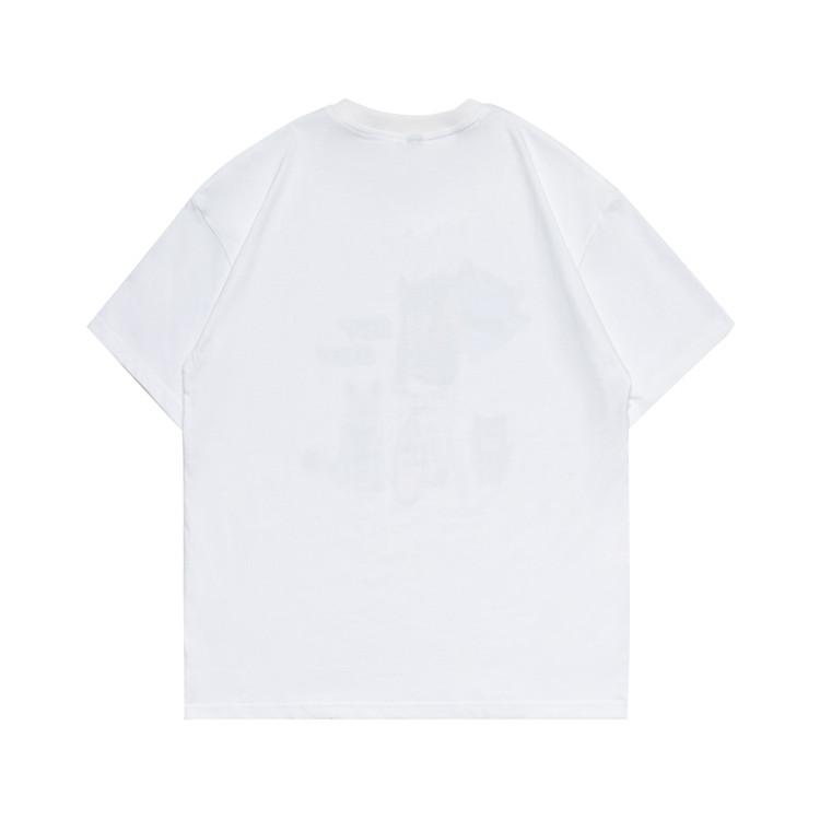 Men T Shirt Summer Casual Tops Men's Vintage Men's round Neck Short Sleeve Casual Loose Cartoon Dogs and Cats T-shirt