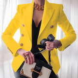 Women Coat Women's Slim Fit Solid Color Fashion Casual Short Coat