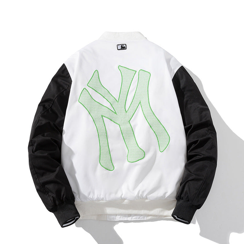 New York NYC Varsity Jacket Autumn and Winter Bomber Jacket Embroidered Hip Hop Baseball Uniform