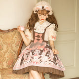 Gothic Lolita Harajuku Style Clothing Lolita Dress Detachable Apron Strap Sweet Cute Lolita Spring/Summer