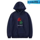 Black Rose Hoodie Payton Moormeier Printed Series Men's and Women's Hooded Sweater Autumn and Winter