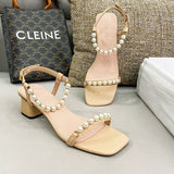 Nude Block Heel Sandals Chunky Heel Sandals