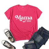 Boy Mama T Shirt Mama Est Printed Short Sleeve T-shirt