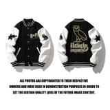 BAPE Varsity Jacket Japanese Fashion Brand Ape Head Joint Name Cat Avatar Bronzing Owl Jacket Cotton-Padded Coat