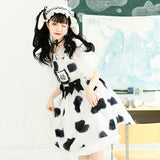 Gothic Lolita Harajuku Style Clothing Cow Handle Lolita Dress Cow Puff JSK Summer Light Lo Dress