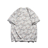 Men T Shirt Summer Casual Tops Cartoon Rabbit Full Printed Short Sleeve T-shirt