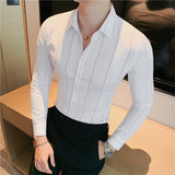 Men Shirts Long Sleeve Shirt Slim Fit Shirt