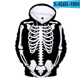Skeleton Hoodie X-Ray Perspective Bone 3D Digital Printed Hoodie