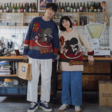 Dinosaur Sweaters Dinosaur Printed Sweater round Neck Sweater