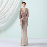 Sequin Evening Dress Long Sequins Dress