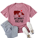 Boy Mama T Shirt Mama Bear Mother Pattern Printed Short Sleeve T-shirt