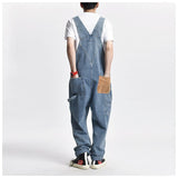 Denim Overalls Men's plus Size Retro Sports Trousers Jumpsuit Suspenders Men Denim Overalls