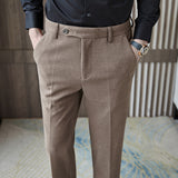 Men Trousers Business Slim Casual Pants