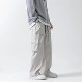 Men Cargo Pants Black Spring Loose Trendy Casual Pants Sports Trousers