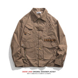 Men Long-Sleeved Shirt Spring Jacket Men Baggy Coat