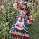Gothic Lolita Harajuku Style Clothing Pastoral Style Lolita Dress JSK Open Front Waist Long Daily Light Lolita Dress