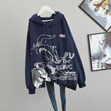 Tom and Jerry Hoodie plus Size Sweater Women's Autumn and Winter Loose Coat
