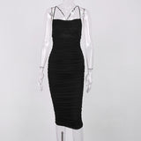 Women Summer Dresses Midi Dress Spring Women's Suspender Dress Sexy Backless Tight Dress