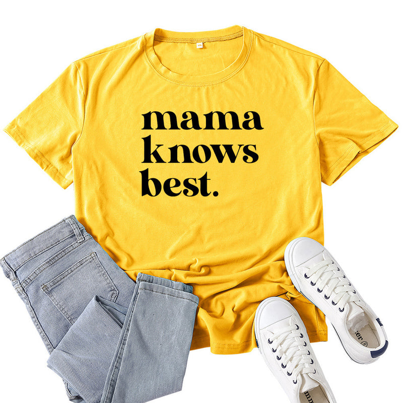 Boy Mama T Shirt Mama Best Letter Print T-shirt