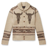 John Dutton Jacket Jacquard Long-Sleeved Coat Long-Sleeved Lapel Cardigan Sweater