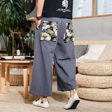 Linen Pants Straight Leg Pants Spring/Summer Men's Trousers Casual Loose