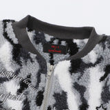 Nina Parker Camo Jacket Camouflage Lamb Wool Short Baseball Jacket