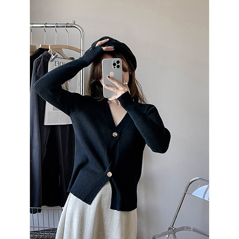 Preppy Aestitic Outfits V-neck Long Sleeve Sweater