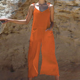 Women Pants Suit Women's Summer Solid Color Sexy Jumpsuit