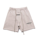 Fog Short Summer Double Line Letter Print Casual Drawstring Shorts Fear Of God