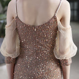 Sequin Evening Dress Slim-Fit Fishtail Skirt