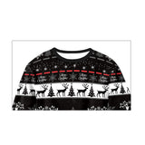 Ugly Christmas Sweater Animal Deer Digital Printed round Neck Long Sleeve T-shirt Couples Sweater