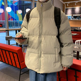 Men's Autumn Winter Coat Casual Jacket Stand Collar Cotton-Padded Jacket