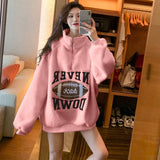 Harvard Sweatshirt Embroidered Lamb Wool Sweatshirt