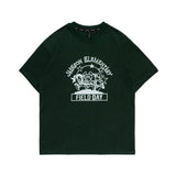 Men T Shirt Summer Casual Tops Men's Clothes Summer Wear Vintage Men's round Neck Short Sleeve Leisure Loose Cartoon Printed T-shirt