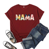 Boy Mama T Shirt Mama Printed Short Sleeve T-shirt