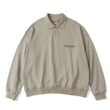 Essentials Polo Shirt Foot of God Double Line Polo Terry Lapel Loose Sweater