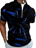 Polo Shirts Summer Polo Shirt Zipper Men's Sports