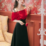 Women cottagecore Dress Summer Retro Elegant Outfit Dress