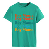 Boy Mama T Shirts Mother's Day Short Sleeve T-shirt