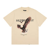 Present T Shirt Eagle Print Distressed Summer round Neck T-shirt