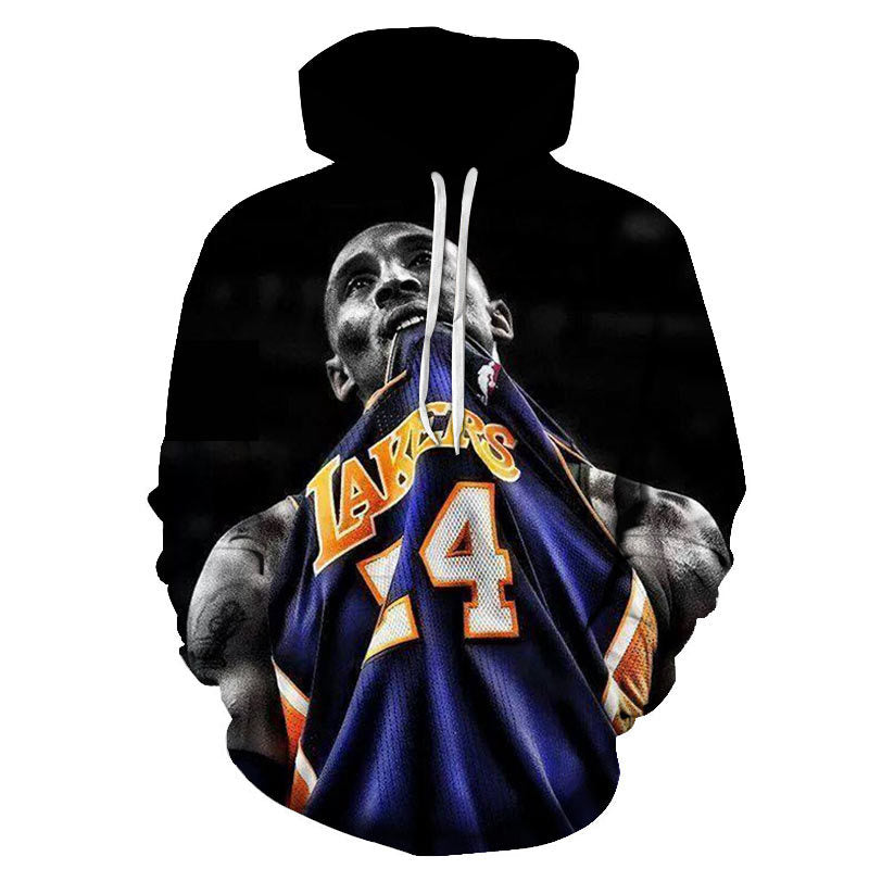 In Memory of Kobe Hoodie Commemorative Kobe3d Printed Hood Sweatshirt