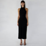 Music Festivals Rave Outfits Dress Sexy Backless Slim Fit Sheath Dress