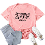 Boy Mama T Shirt Mama of Drama Letter Print T-shirt