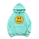 Smiley Face Hoodie Drew Smiley Face Printed Men's and Women's Casual Hooded Sweater