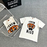 Human Made T-Shirt Dog Pattern Loose Men and Women Slub Cotton T-shirt